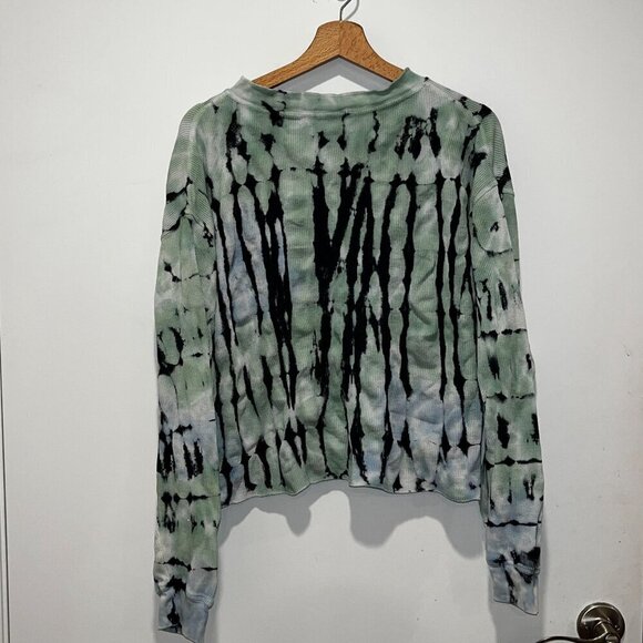 Daydreamer For Free People Tie-Dye Button-Up Long Sleeve Top Women size Medium - Picture 6 of 9